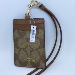 Coach Signature PVC Lanyard ID Badge Holder