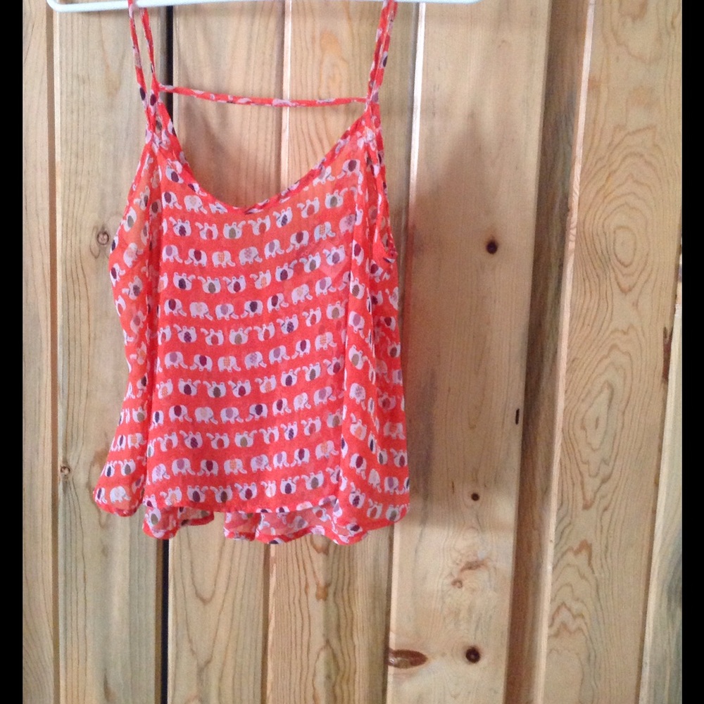Elephant print tank