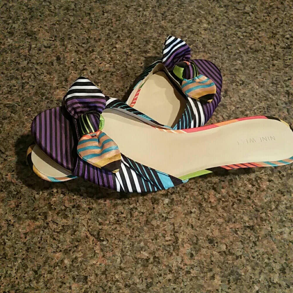 Multi color cute sandal with cute bow