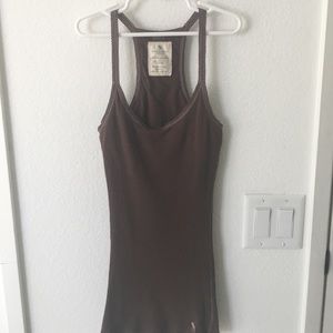 A&F brown spaghetti strap tank top