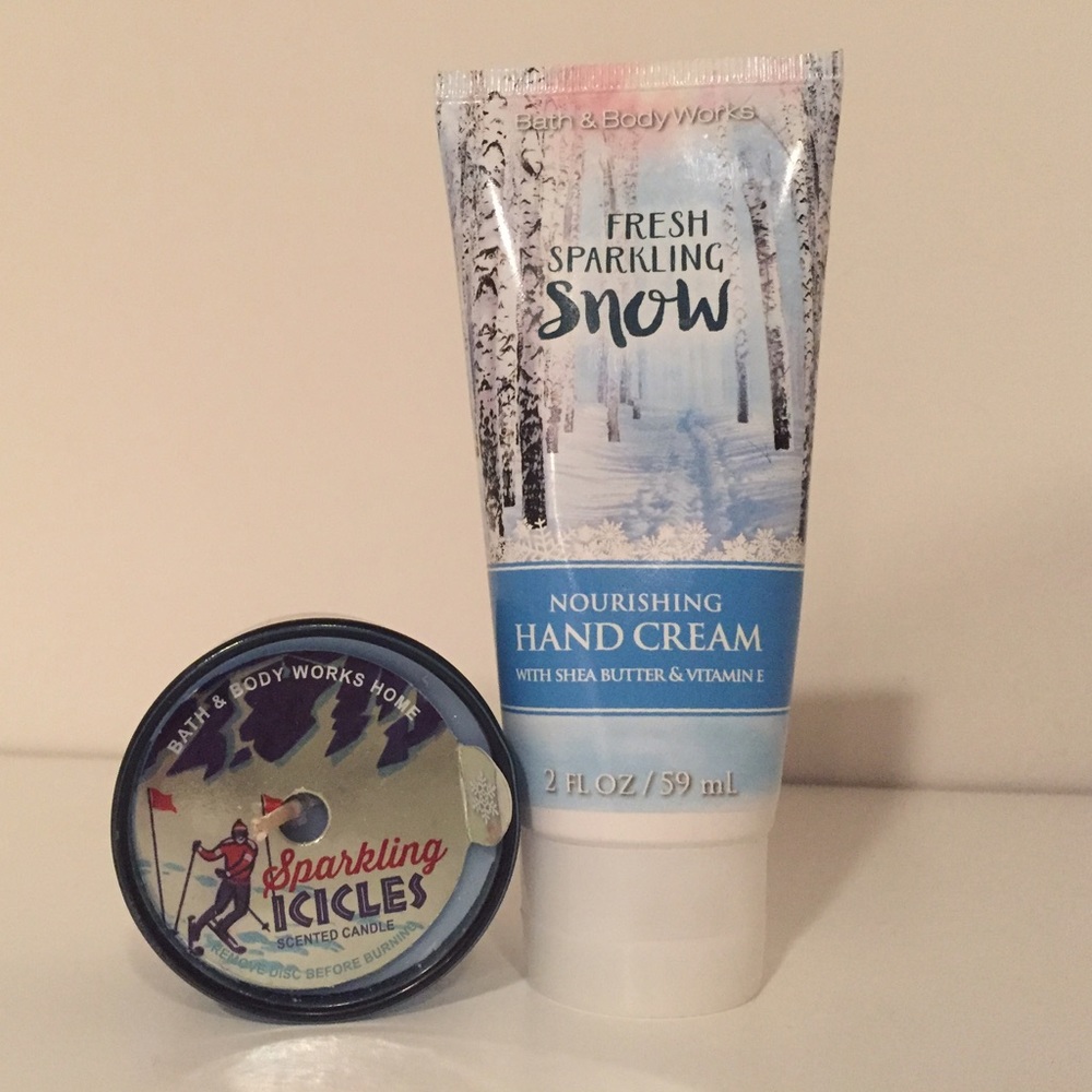 NEW bath & body works candle & cream set✨