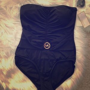 Michael Kors bandeau swimsuit in black SOLD