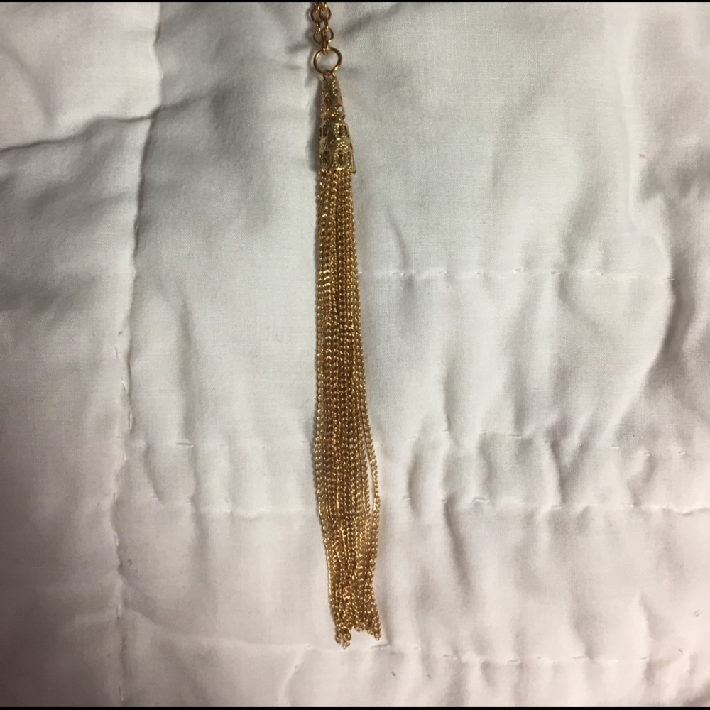 Gold Tassel Necklace