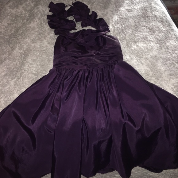 Plum Purple Homecoming/Prom/Cocktail/Evening Dress - Picture 2 of 5