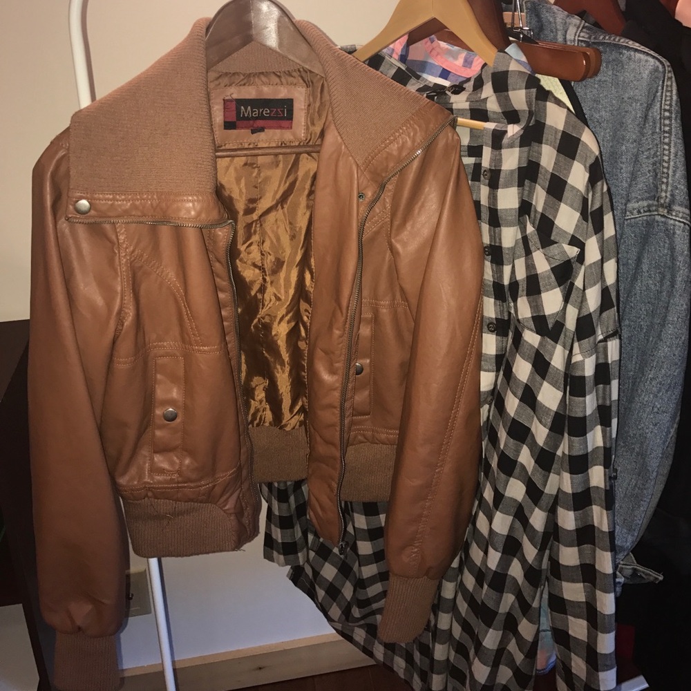 Faux leather jacket