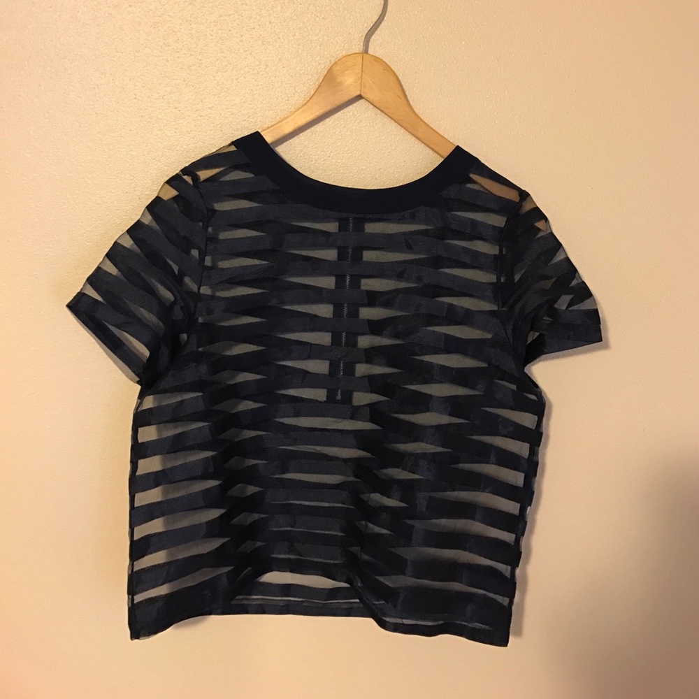 GIRLS ON FILM Blue Transparent Top