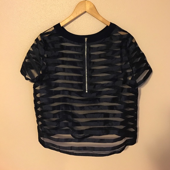 GIRLS ON FILM Blue Transparent Top - Picture 2 of 3