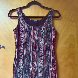 F21 Tribal Bodycon Mini Dress