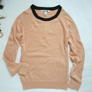 F21 Blush Pink Ringer Sweater S