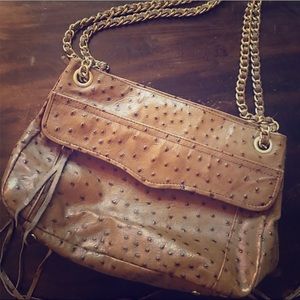Rebecca Minkoff Swing Bag Ostrich Leather Tan