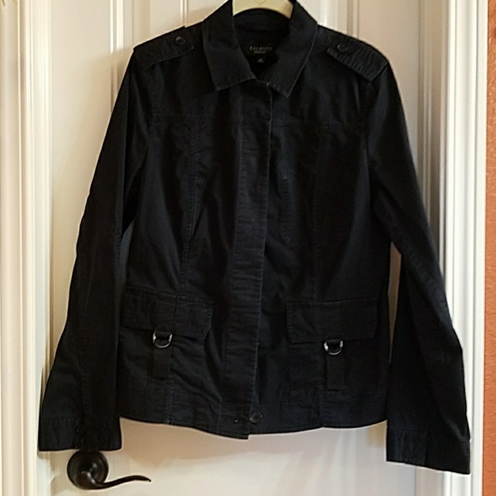Black button-up shirt-style Talbots jacket
