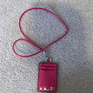 Coach keychain and card holder