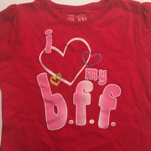I love my bff soft tee shirt with princess sleeves - Picture 2 of 4