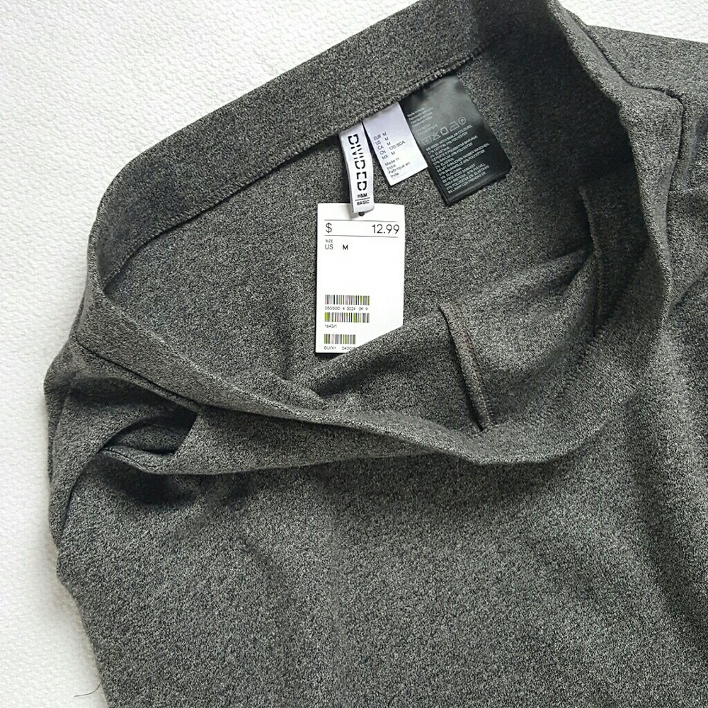 NWT H&M A-line Stretch Mini Skirt Grey M