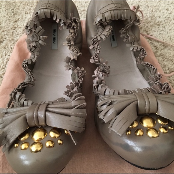 Miu miu ballerina flats🖤 - Picture 2 of 3