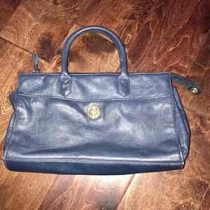 Small Giani Bernini navy leather handbag