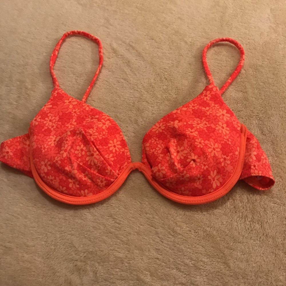 Orange vintage bikini top
