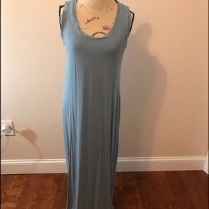 Blue grey maxi dress