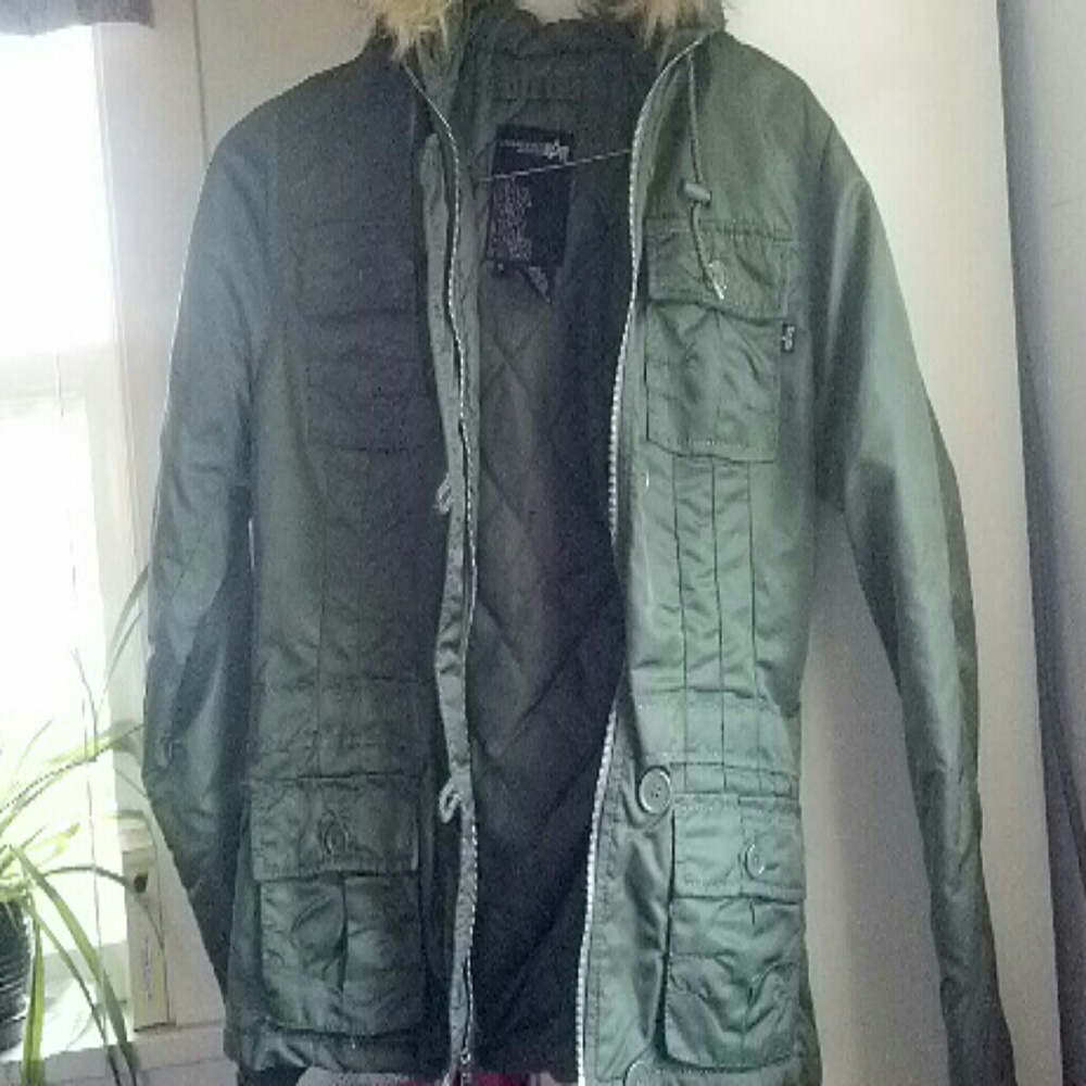 Olive green Alpha Industries parka