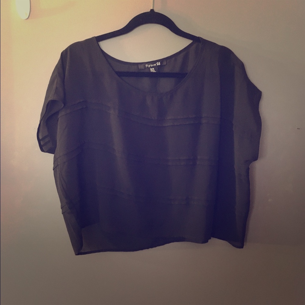 Sheer striped blouse