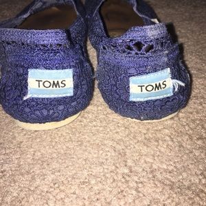 Navy Blue Crochet Toms