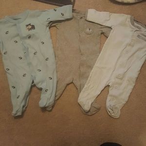 Set of 3 Carters Footies.
