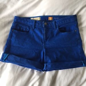 Cobalt blue anthropologie shorts