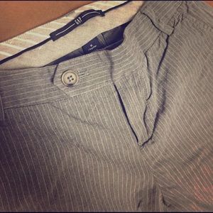 NWOT Gap Charcoal Trousers w/ White Pinstripes