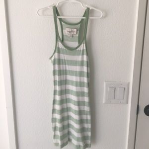 Green stripped A&F razorback tank top
