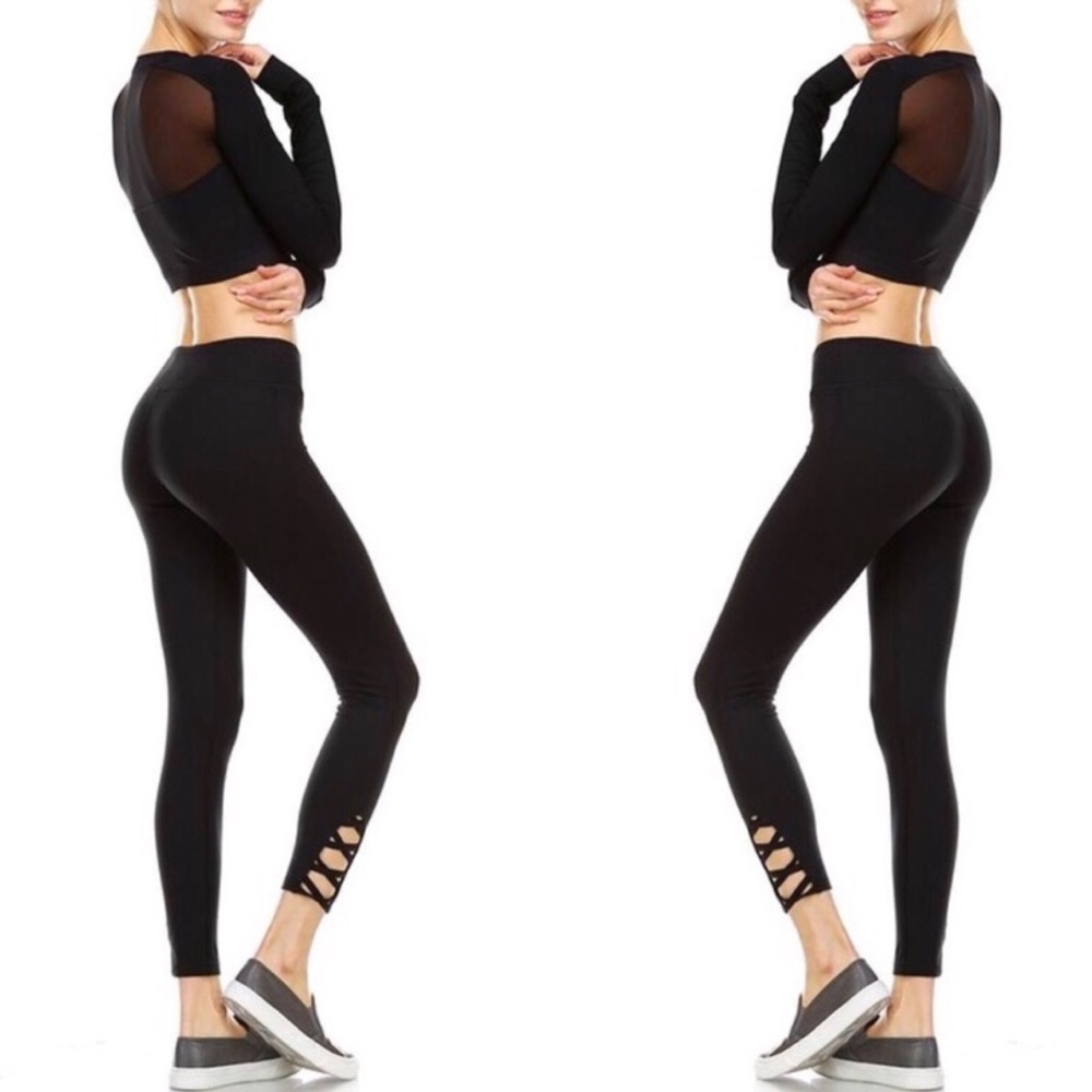 🔄 LAST || DETOUR Black athletic leggings