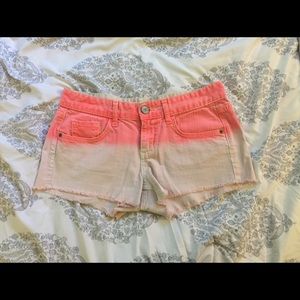 Orange Summer ombre shorts