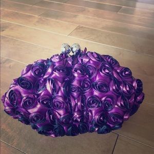 Purple rose clutch