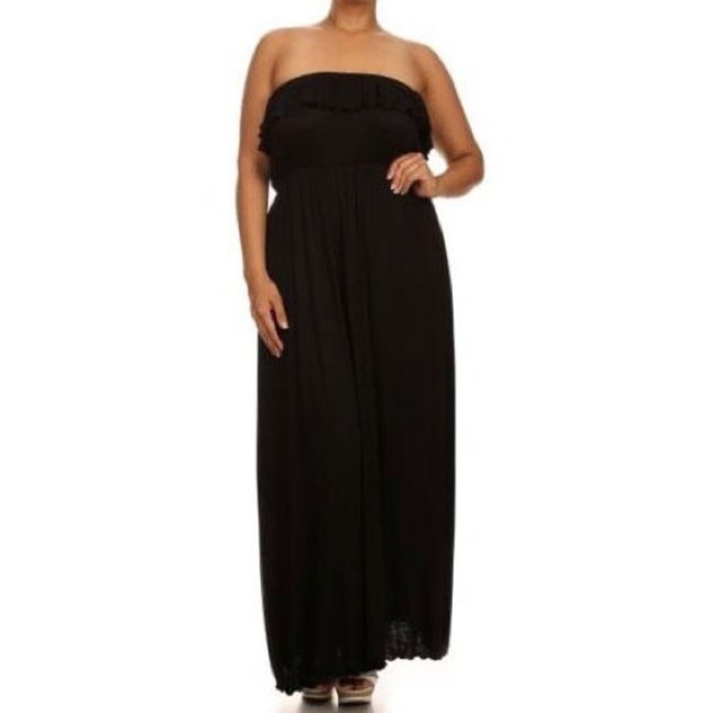 *SOLD* 3X SUMMER ESSENTIAL Strapless Maxi Dress - Picture 2 of 5