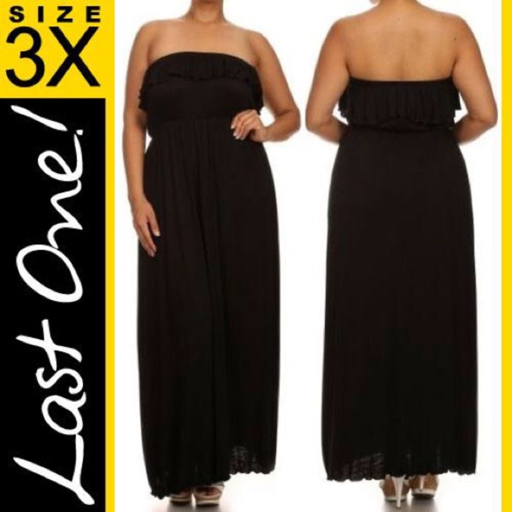 *SOLD* 3X SUMMER ESSENTIAL Strapless Maxi Dress - Picture 1 of 5