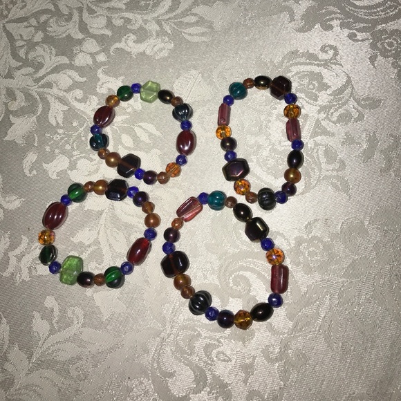 Four Stretch Bead Bracelets - Picture 3 of 3