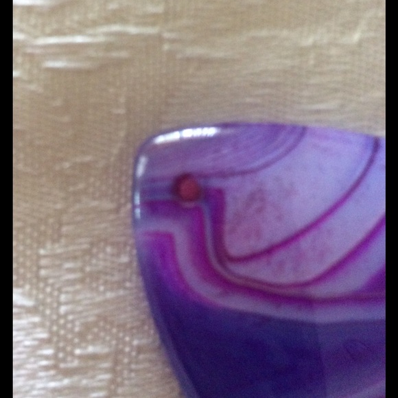 ✅✅Purple stripes onyx agate fish head pendant - Picture 5 of 6