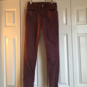 American Eagle Hi-Rise Maroon Jeggings