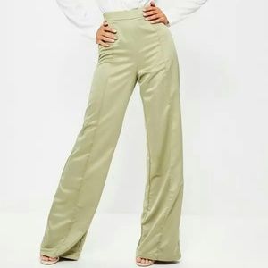 Missguided Satin Wide Leg Trousers