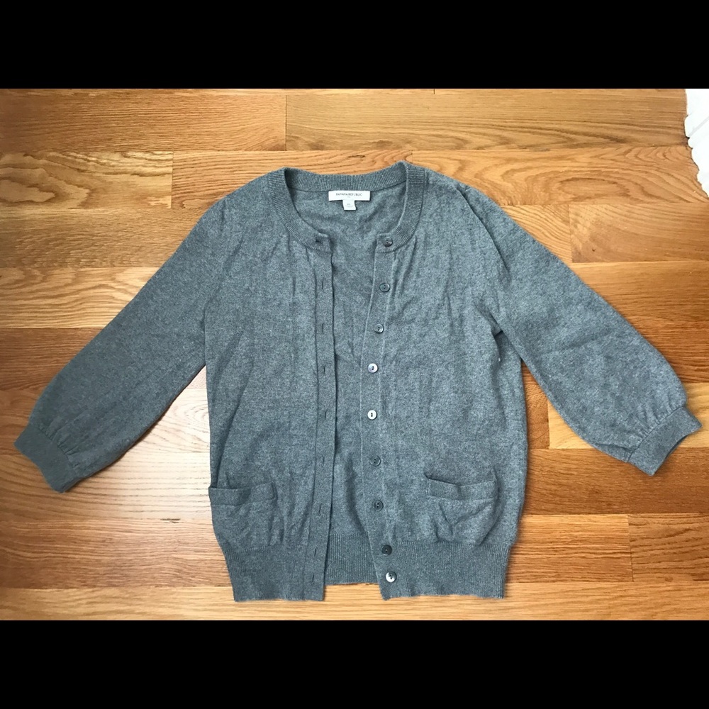 BANANA REPUBLIC cotton blend cardigan
