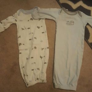 Set of two new born sleep sacks