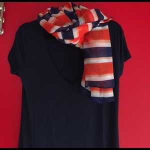 Amour Vert navy blue midi dress