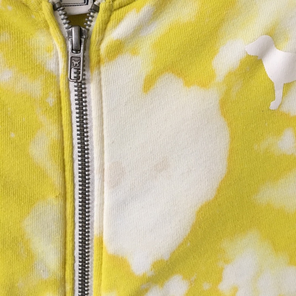 VS PINK Yellow Tie Dye Hoodie - Picture 4 of 5