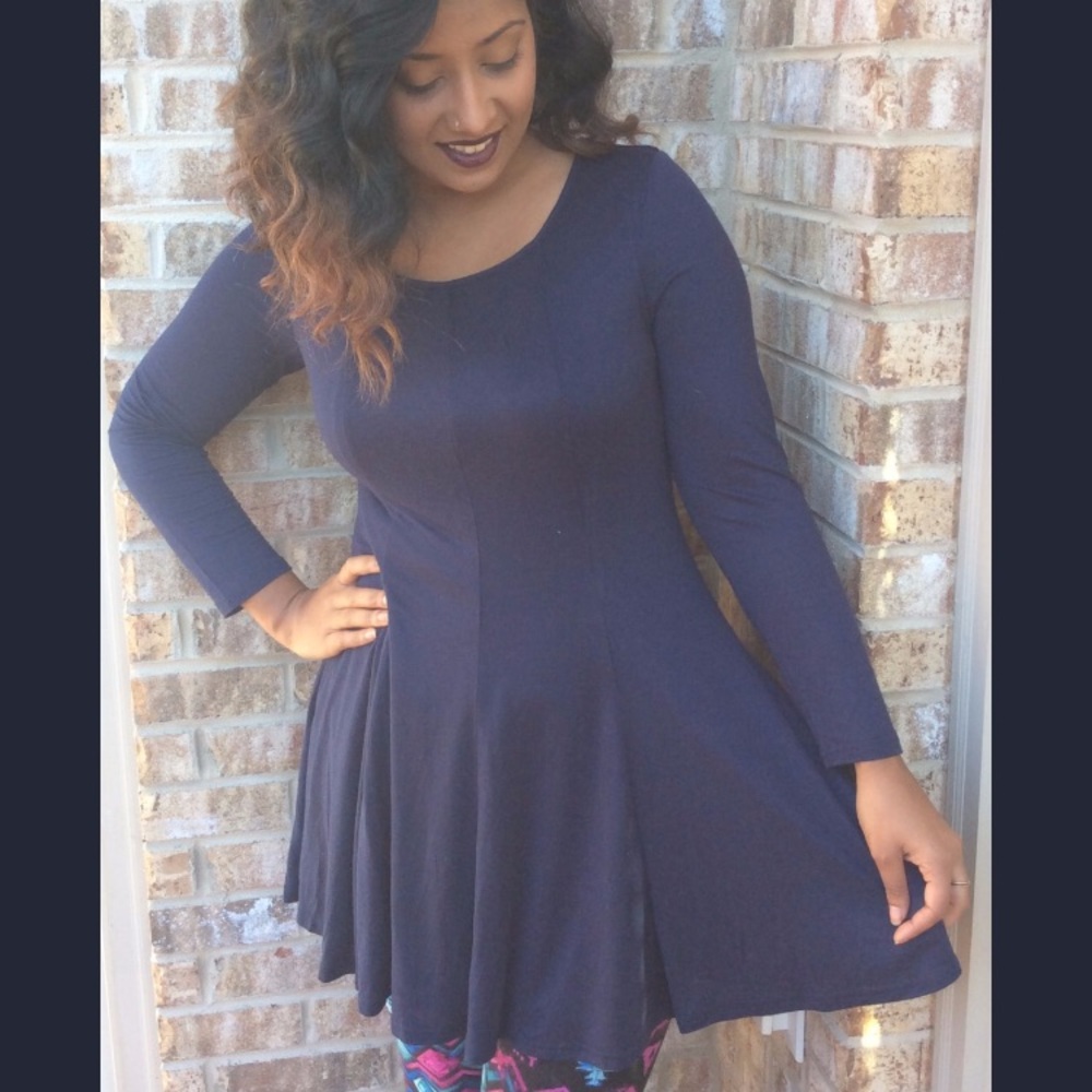 Child Of Serendipity navy long sleeve dress