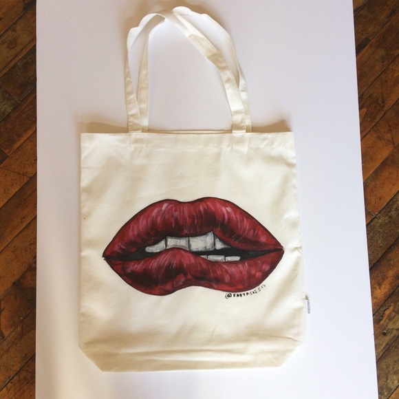 Handbags - Hand Painted Shopping Tote.