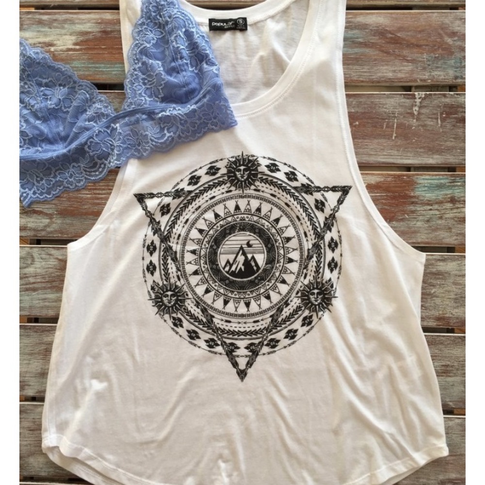 Boho graphic tank, tank top, yoga top, tanks, tops