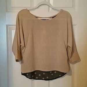 BCX gold and polka dot top