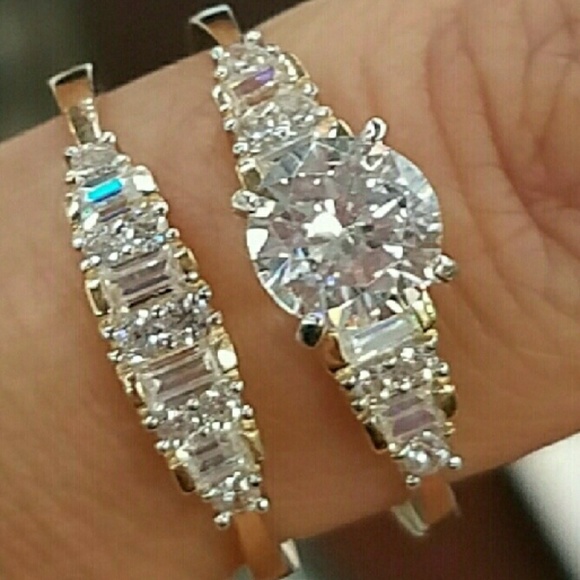 14k Solid Yellow Gold Engagement Ring 5 6 7 8 9 - Picture 2 of 9