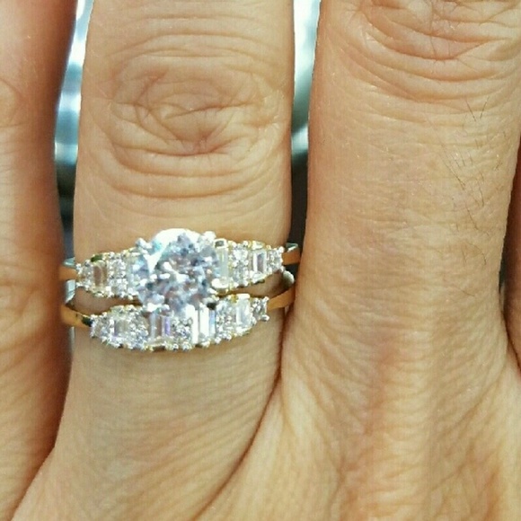 14k Solid Yellow Gold Engagement Ring 5 6 7 8 9 - Picture 4 of 9