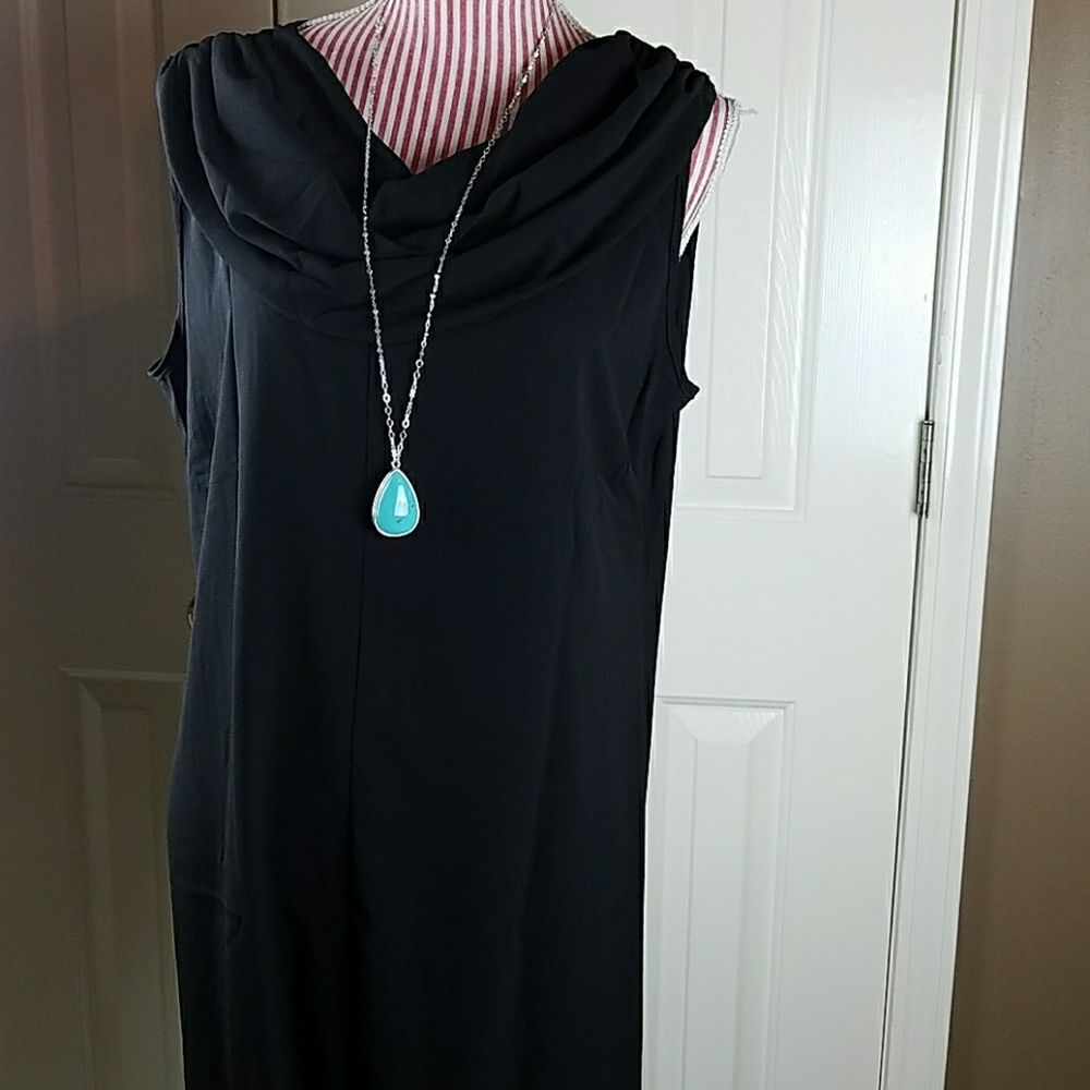 PLUS Black Cowl Neck Jumpsuit - Picture 2 of 5