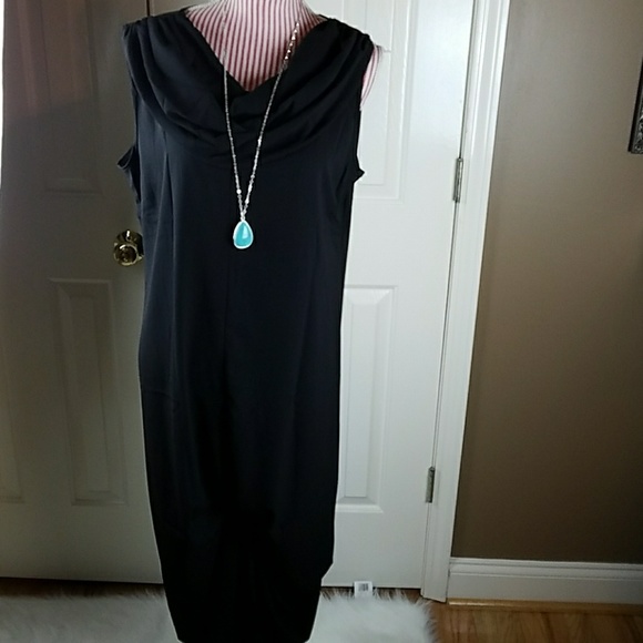 PLUS Black Cowl Neck Jumpsuit - Picture 3 of 5